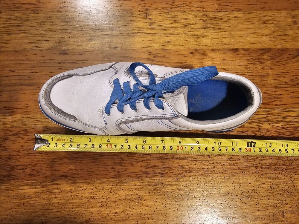 Ashworth Cardiff ADC Spikeless Golf Shoes White Blue Men's Size 10.5 Leather - Picture 9 of 13